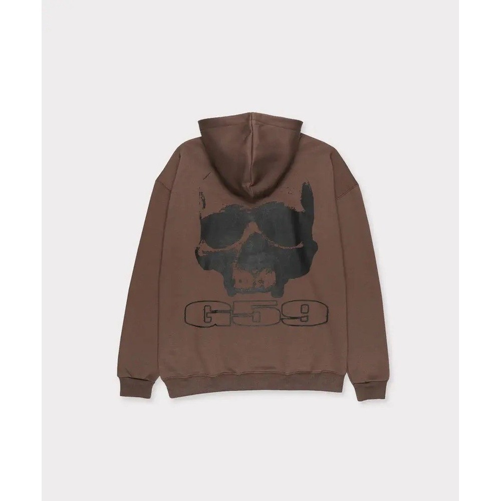 G59 Records Logo Hoodie NWT Men Size XL Suicideboys Day Rap Concert Merch Brown